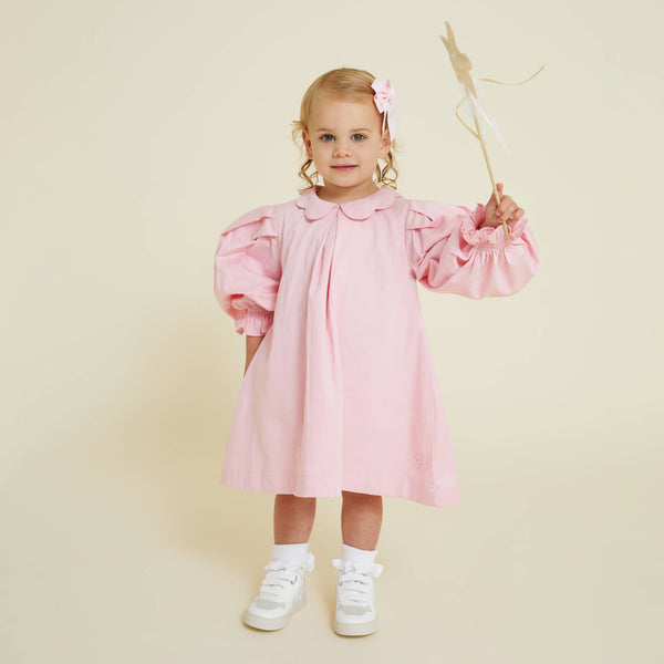 Scallop Collar Smock Dress and Bubble Bloomer Set