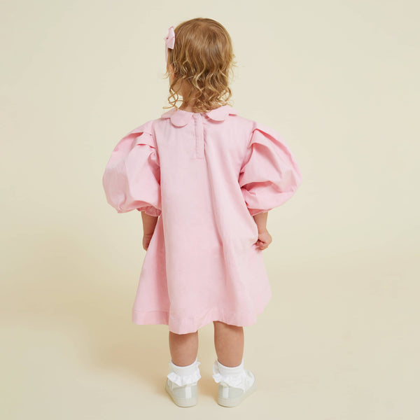 Scallop Collar Smock Dress and Bubble Bloomer Set