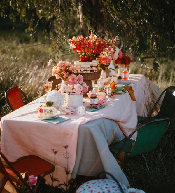 Rosé Linen Tablecloth
