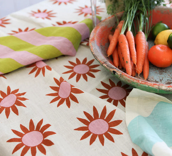 Starburst Linen Tablecloth